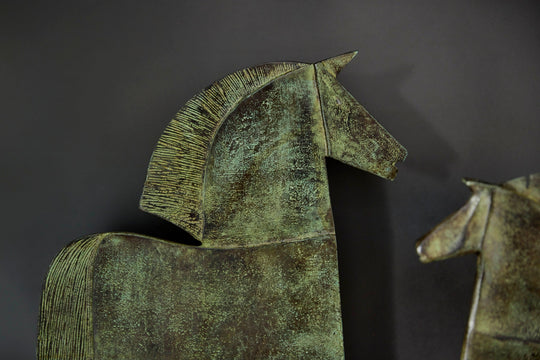 SPIRIT, ESCULTURA CABALLO VERDE GRANDE