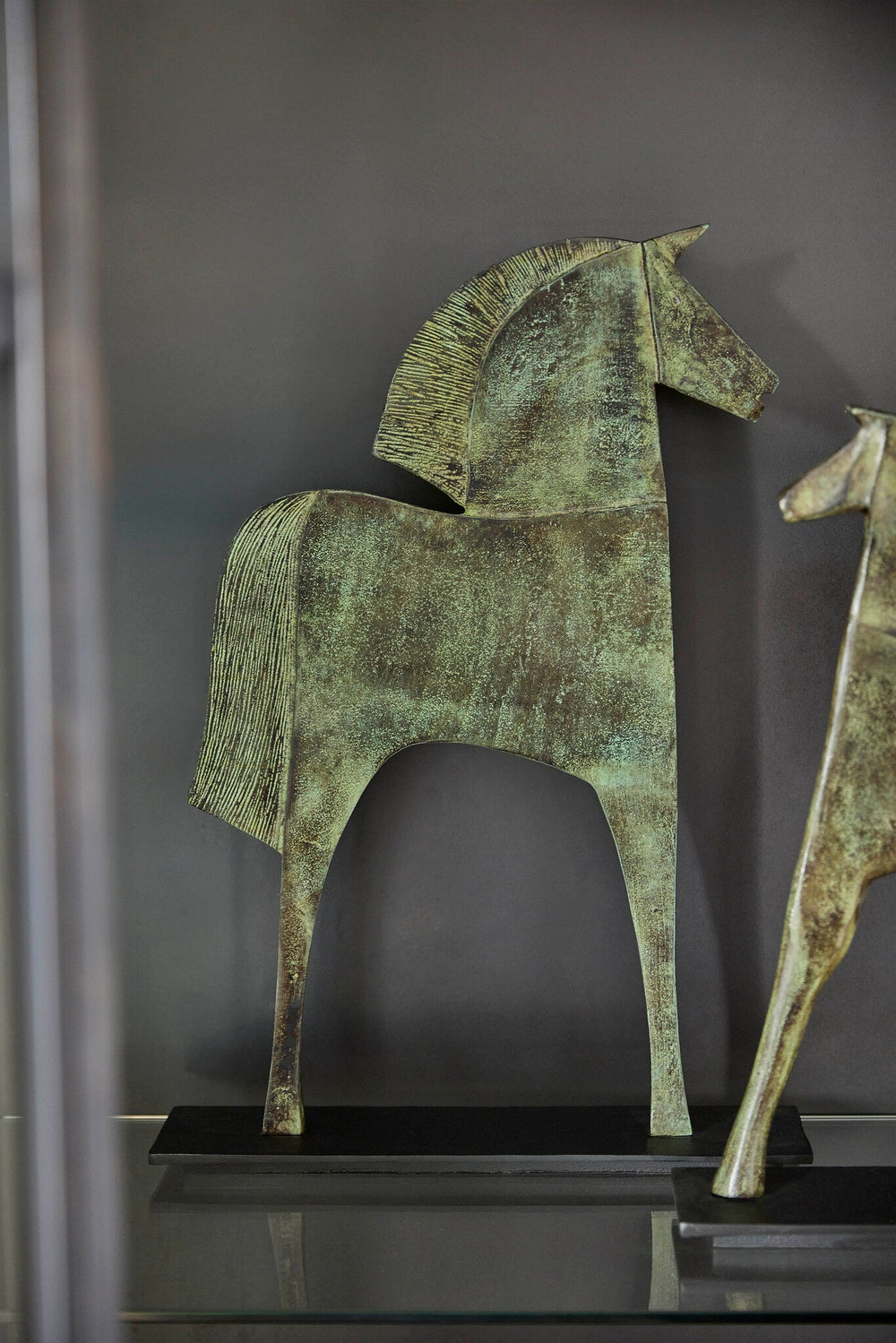 SPIRIT, ESCULTURA CABALLO VERDE GRANDE