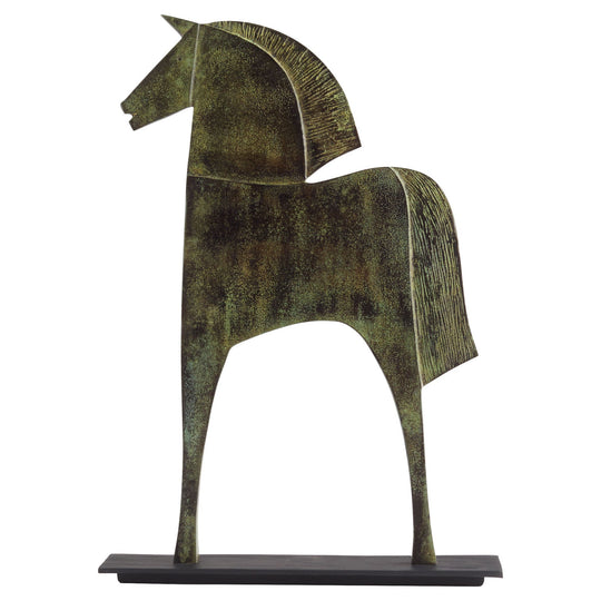 SPIRIT, ESCULTURA CABALLO VERDE GRANDE