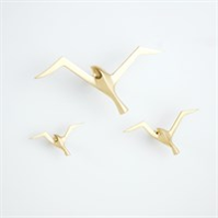 AVES II, ESCULTURA PARED AVES DORADAS