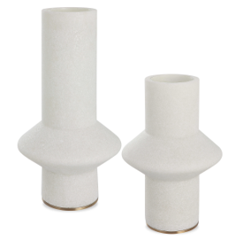 CUZCO, SET DE JARRONES BLANCOS