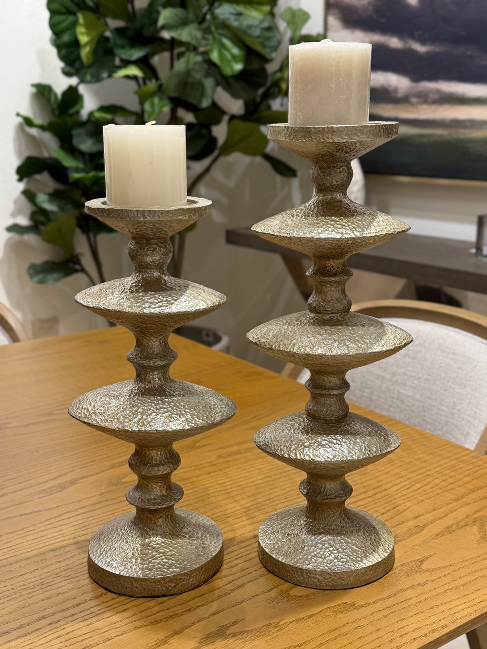 PORTLAND, CANDELABRO PLATA CHICO