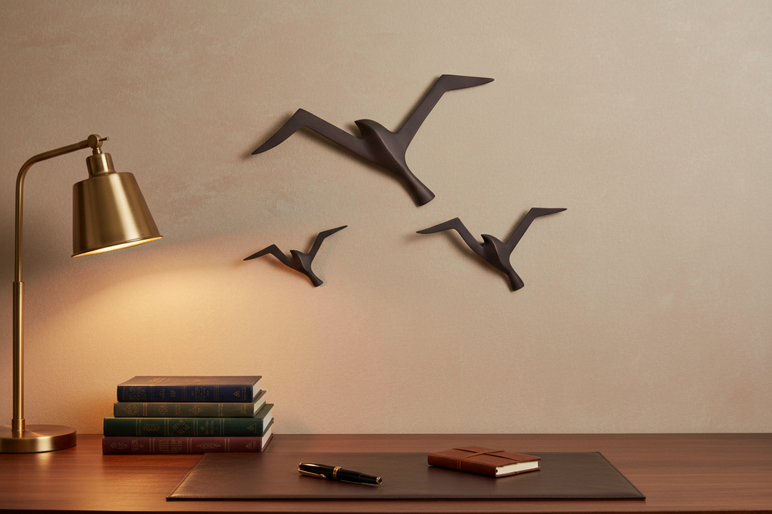 AVES I, ESCULTURA PARED AVES NEGRO