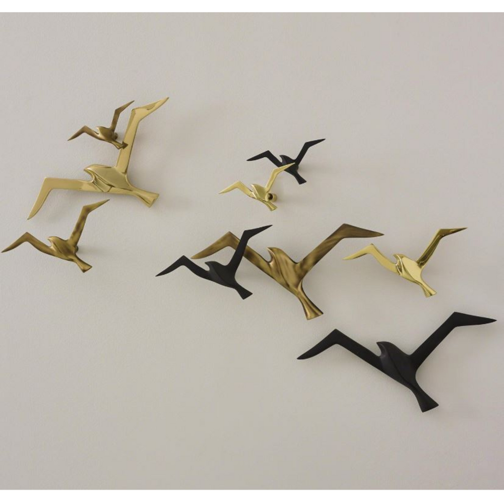 AVES I, ESCULTURA PARED AVES NEGRO