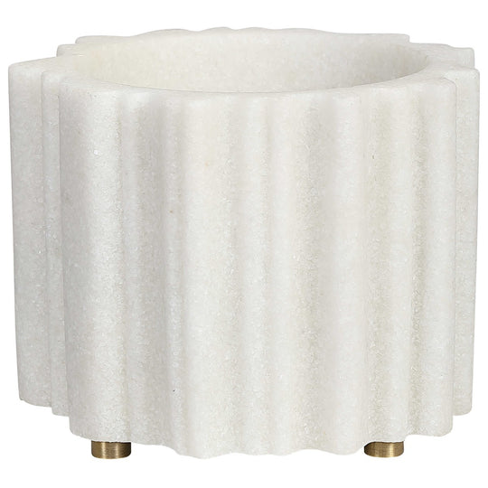 MADRID, JARRON BLANCO PATAS DORADAS