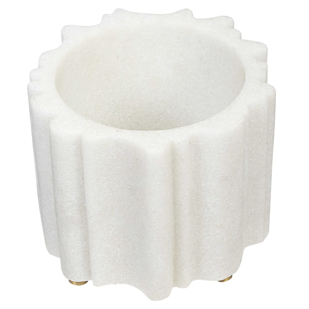 MADRID, JARRON BLANCO PATAS DORADAS