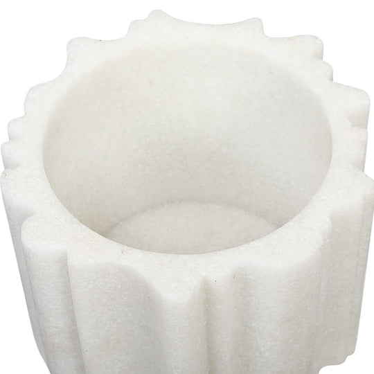 MADRID, JARRON BLANCO PATAS DORADAS