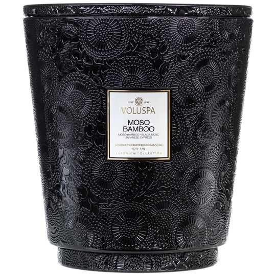 MOSSO BAMBOO, VELA ALMIZCLE NEGRO Y CIPRES JAPONES 123 OZ 8.65X9.12