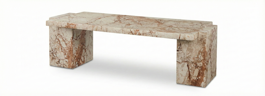 SILVIA, MESA DE CENTRO MARMOL RECTANGULAR