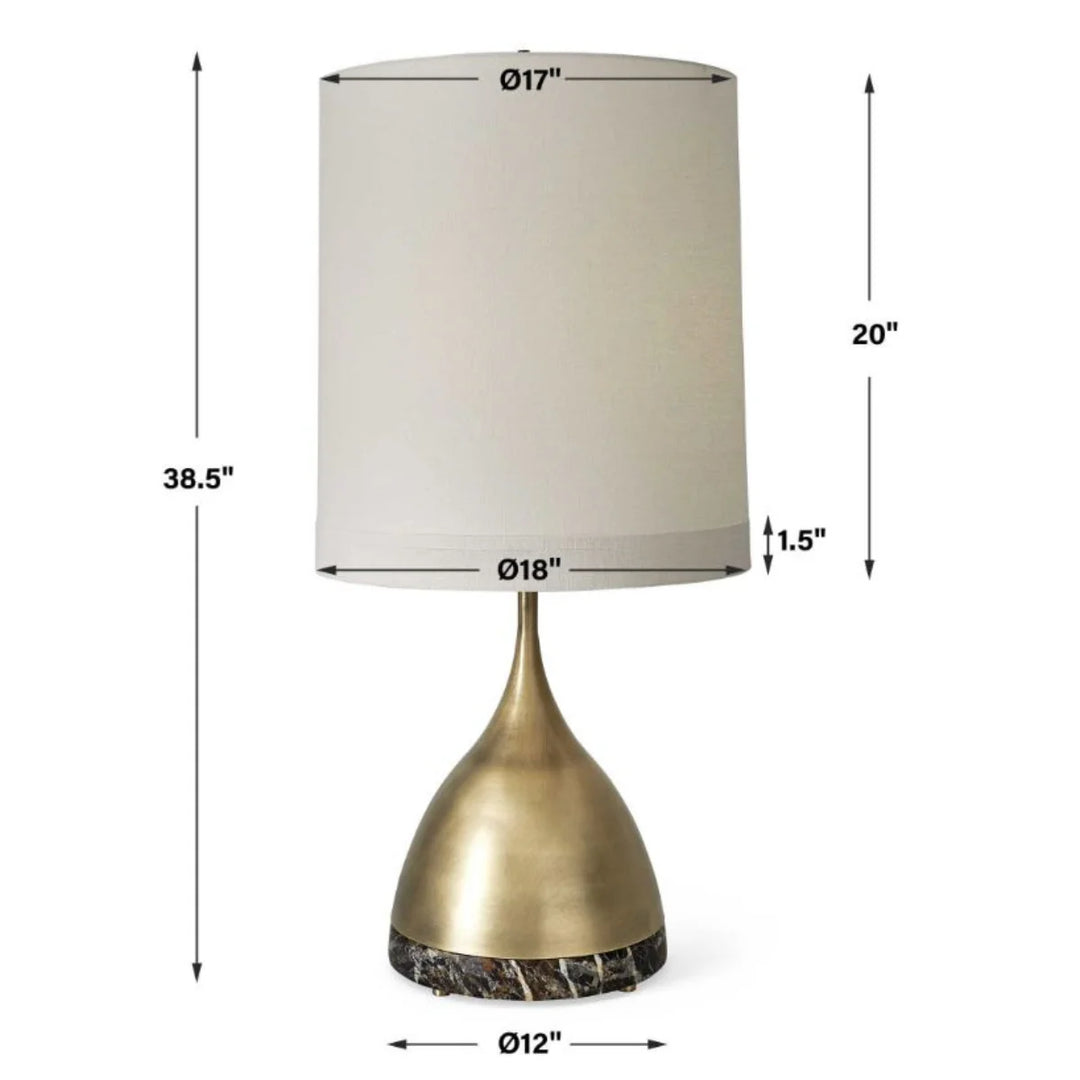 ALO, LAMPARA BASE MARMOL NEGRO