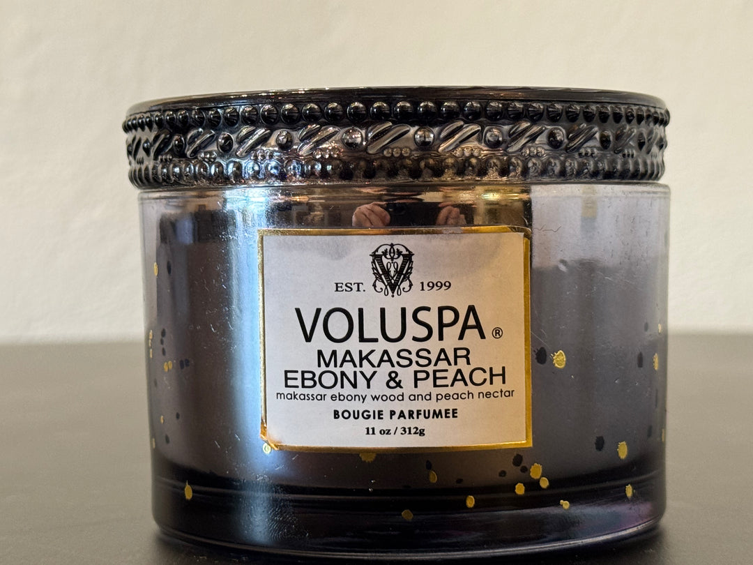 MAKASSAR, VELA EBANO Y DURAZNO 28 OZ 4X3