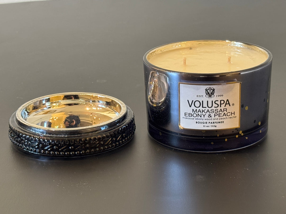 MAKASSAR, VELA EBANO Y DURAZNO 28 OZ 4X3