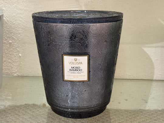 MOSSO BAMBOO, VELA ALMIZCLE NEGRO Y CIPRES JAPONES 123 OZ 8.65X9.12