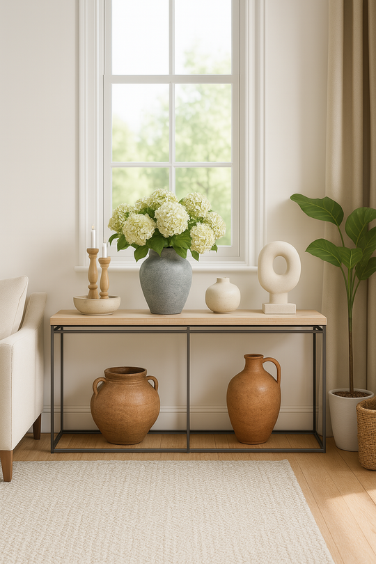 LIVING, CONSOLA TOP BLANCA