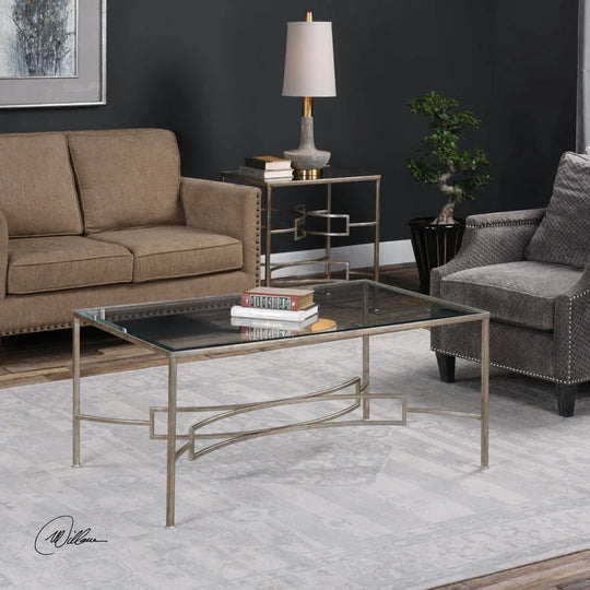 BOREL, MESA CENTRO PLATA/CRISTAL