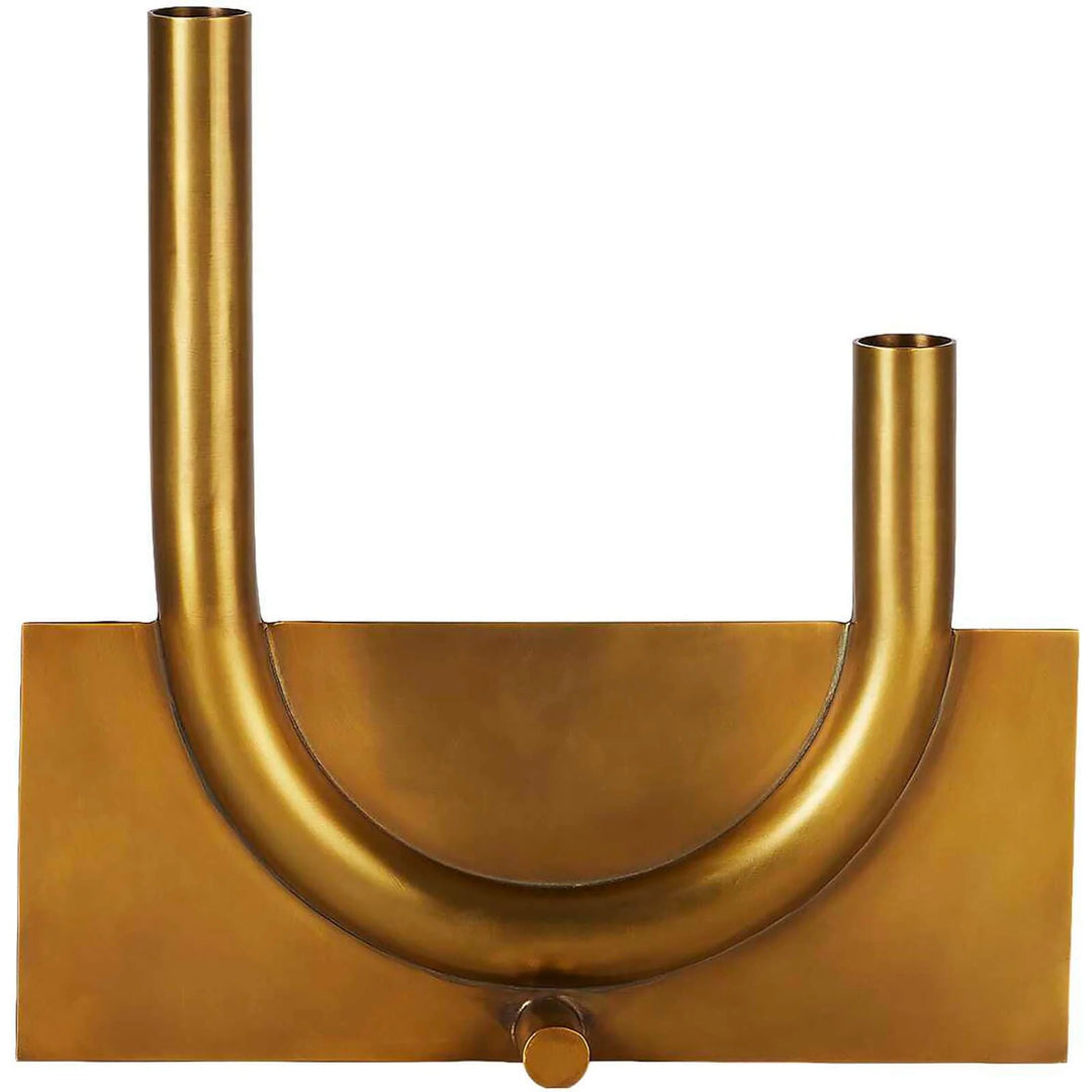 MONTALCINO, SET DE 2 JARRONES DORADOS